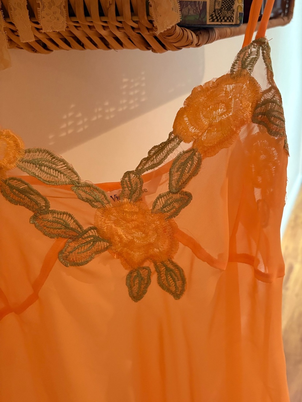 Floral-Embroidered Slip - Picture 2 of 4